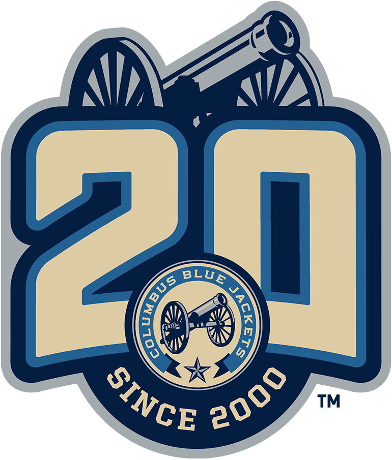 Columbus Blue Jackets 2020 Anniversary Logo iron on heat transfer